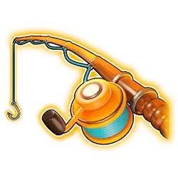 Symbol Fishing Rod in Big Bass Floats My Boat